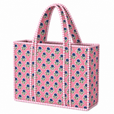 Pink Floral Quilted Bag Print