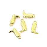 Gold Western Boot Charm
