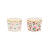 Gold Foil Bows/Icons on Pink 5 oz Baking Cups
