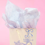 Watercolor Blue Floral Bows Gift Bag