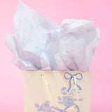 Watercolor Blue Bow Tissue Paper - Pack of 8 Sheets