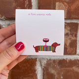 A Tini Weenie Note Dachshund Espresso Martini Sticky Notes