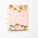 Happy Mothers Day Script With Flowers Greeting Card