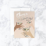 Cheers To The Bride Greeting Card with Silver Foil