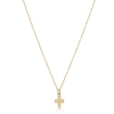 16" Necklace Gold - Signature Cross Small