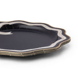 Elegant Black & White Bow Dinner Plates (Set of 8)