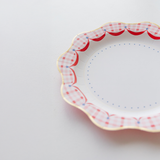 RED GINGHAM 4TH OF JULY DINNER PLATES