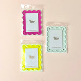 Mini Acrylic Picture Frame Magnet-Neon Yellow