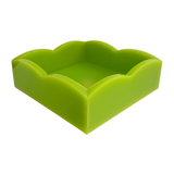 Green Palm Acrylic Scalloped Cocktail Napkin Holders, SumnerEdit