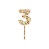 Confetti Time Numeral Cake Toppers