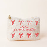Sorority Bows & Pearls Teddy Pouch