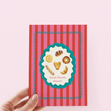 Bread Friends Forever Bread Lovers BFFs Greeting Card