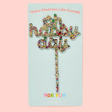 For Fun - Cake Topper - "Oh Happy Day" - Colorful Confetti
