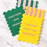 Palm Springs Yellow Mahjong Shufflers Set of 2