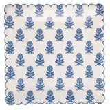 Blue Flower Block Print 10" Plate
