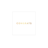 White & Gold Congrats Cocktail Napkins (Set of 20)