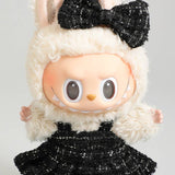 DESIGNER TWEED LABUBU DRESS WITH BOW