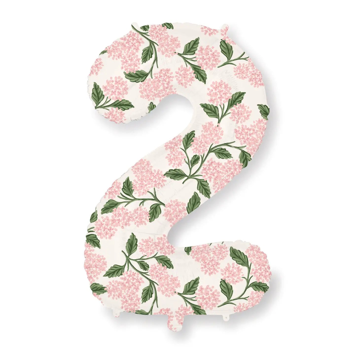 Pink Hydrangea Numbered Foil Balloon