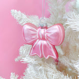 Pink Bow Christmas Ornament