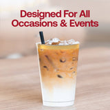 12 oz. Clear with Metallic Gold Rim Round Tumblers - 20 pcs