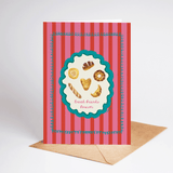 Bread Friends Forever Bread Lovers BFFs Greeting Card