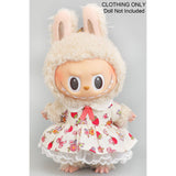 FLOWER FRUIT AND BOW PRINT LABUBU DRESS ONLY