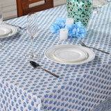 Apatite Blue Hand Block Printed Cotton tablecloth 60x60