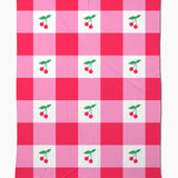 Sweet Cherry Gingham Butter Blanket