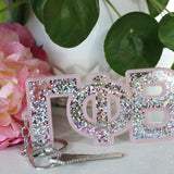 Sorority Glitter Keychains