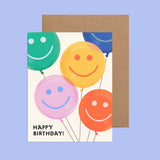 Smiley Balloons Birthday Greeting Card