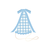 Sky Blue Gingham Party Hats (Set of 8)