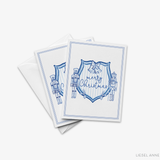 Christmas Crest Blue and White [individually wrapped]