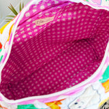 Quilted Weekender Duffle Bag | Lucky Vibes White