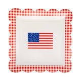 Gingham Flag Paper Plate - 10"