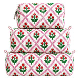 Diamond Floral Quilted Bag Print