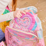 "Taylor" Quilted Hearts Confetti Pencil Pouch