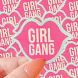 Girl gang lips waterproof sticker|feminist sticker
