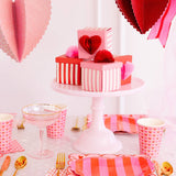 Scalloped Striped Heart Plate