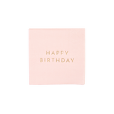 PETAL PINK SIGNATURE HAPPY BIRTHDAY COCKTAIL NAPKINS