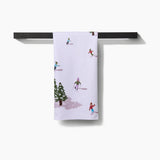Winter Skiing Trip Tea Towel