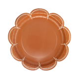 Scalloped Rust Paper Plates