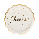 Gold Cheers Paper Plate