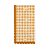 Rust Gingham Block Print Dinner Paper Napkins
