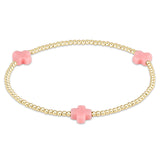 Signature Cross Gold Pattern Bracelet 2mm