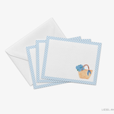 Hydrangea Rattan Bag Flat Notecards [Sets of 8]