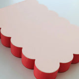 Scalloped Shaped Notepad | Peach + Persimmon Edge