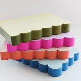Scalloped Shaped Notepad | Aqua + Blue Edge