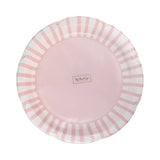 Pink Striped 9" Scallops Plate