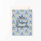 With Deepest Sympathy Block Print Card 