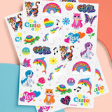 Rainbow Dreamland Tats - 68 temporary tattoos, y2k, nostalgia kids activity